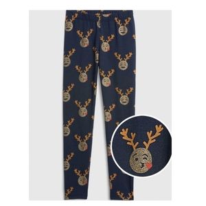 Gap Kids reindeer emoji 😘 leggings, size med/8